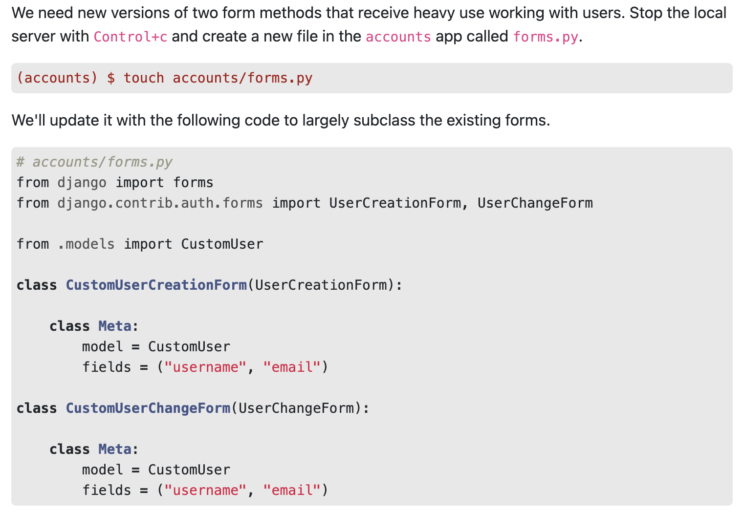 Custom user configuration part 2