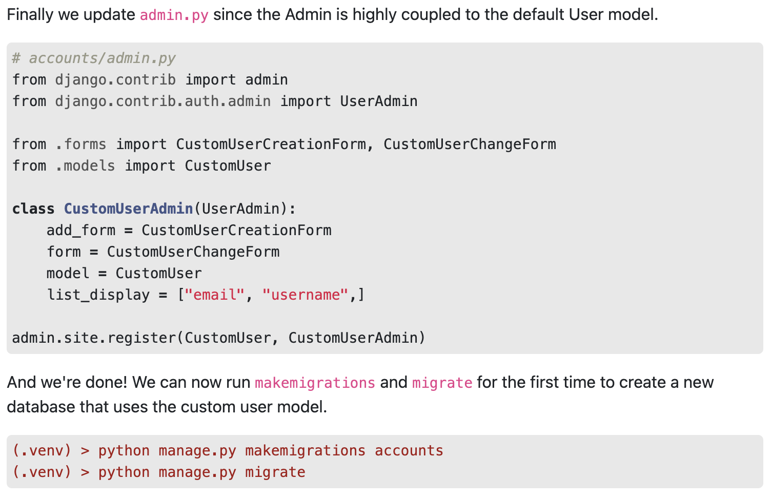 Custom user configuration part 3
