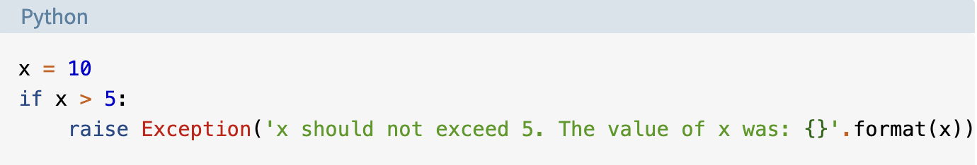 Exception example